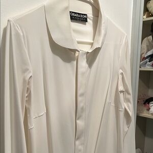Chiara Boni Ivory Button-Up Blouse